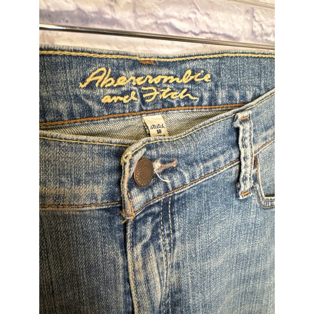 Abercrombie & Fitch Stretch Cropped & Cuffed Women's Jeans Sz 10, 22" Inseam - Picture 2 of 4